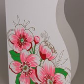 открытка белый кувшин с цветами 