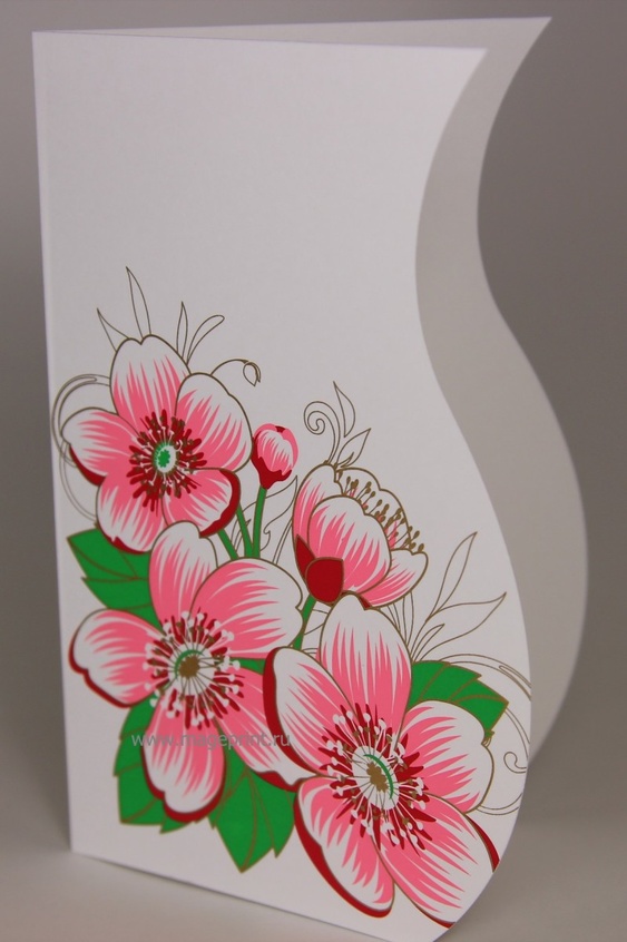 открытка белый кувшин с цветами 