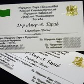визитная карточка для посольства