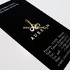 визитка на черной бумаге с применением тиснения 