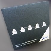новогодняя корпоративная открытка с вкладышем для компании Alico