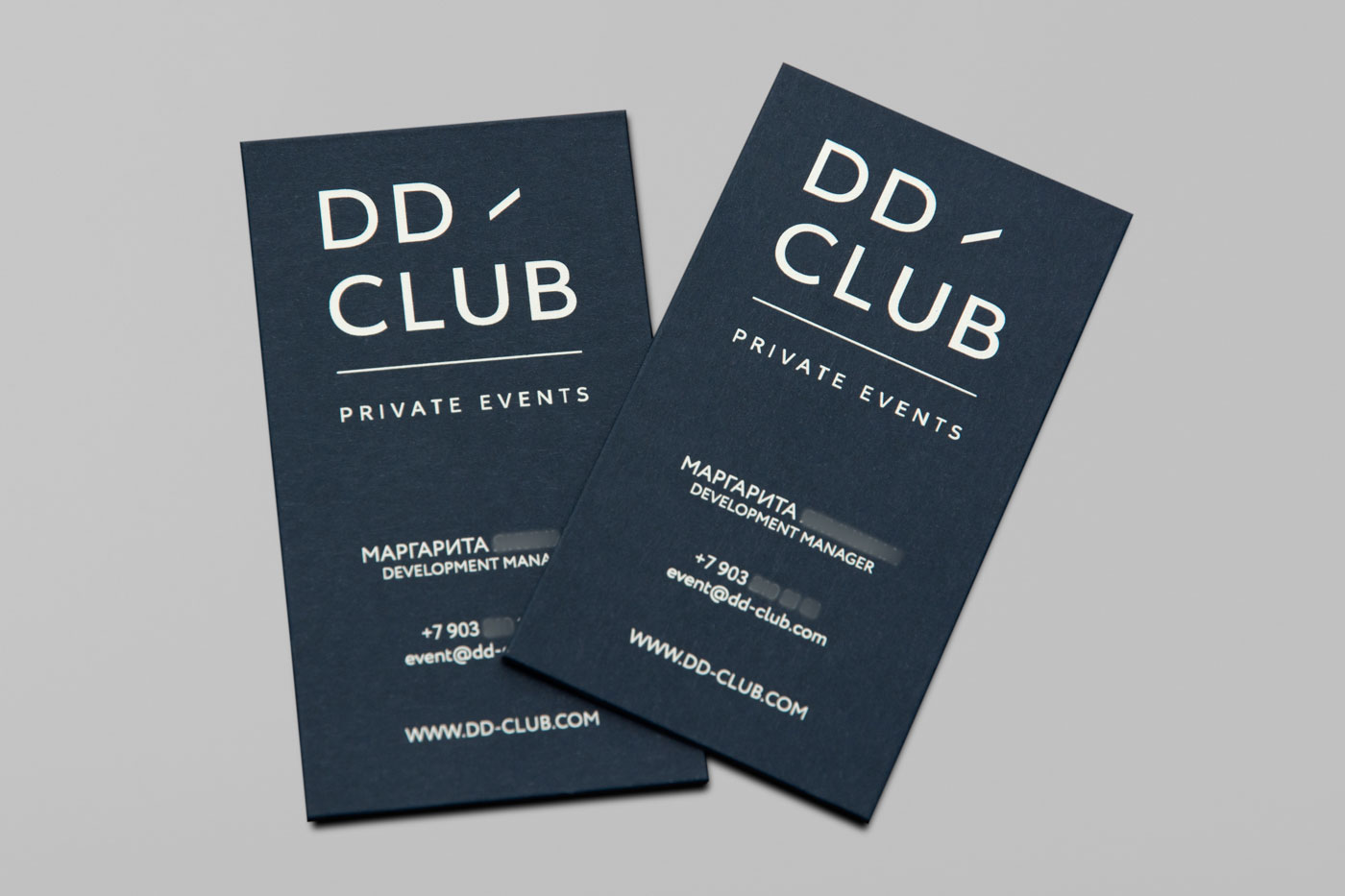 Визитная карточка для компании DD-Club