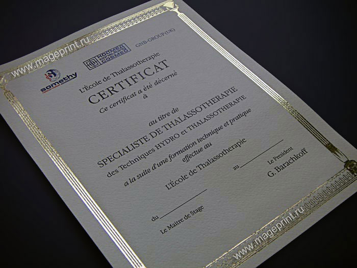 сертификат класса премиум