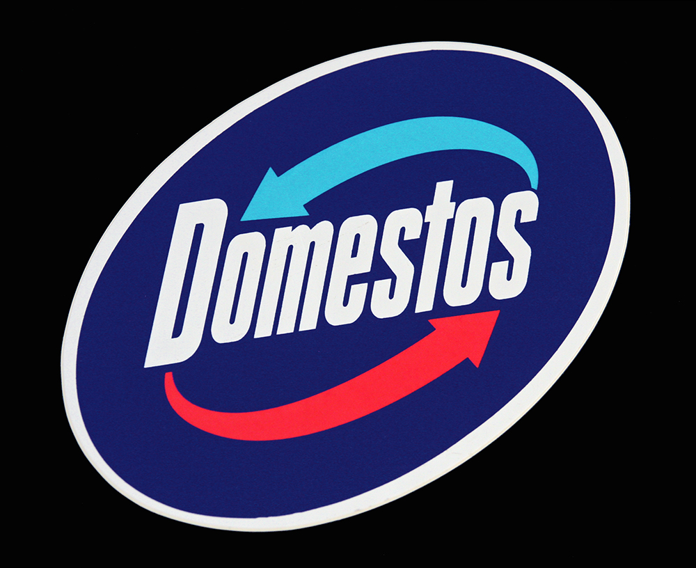 наклейка-логотип для компании Domestos